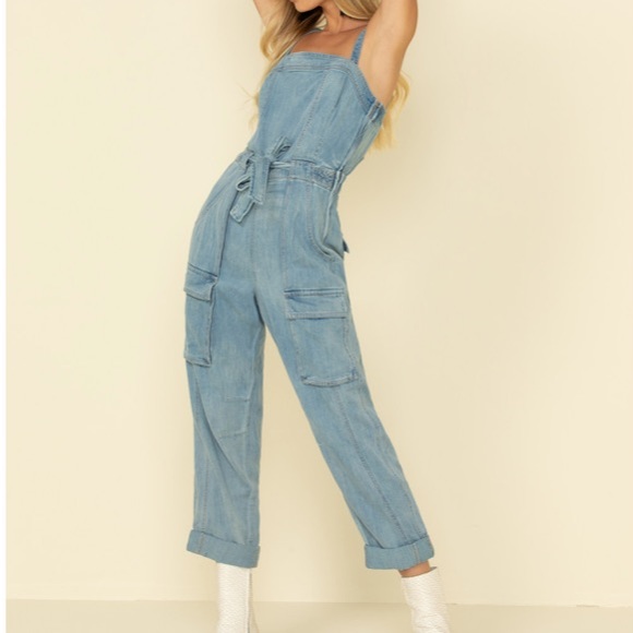 Free People Pants - Free People Go West Utility Jumpsuit